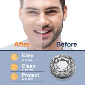 12 Cuchillas de Repuesto para Afeitadora Eléctrica, Cabezales de Afeitado de Triple Cuchilla para un Afeitado Facial Super Cercano - Product Image 4