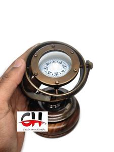 เข็มทิศทองเหลืองโบราณสำหรับเดินเรือเข็มทิศทองเหลืองคลาสสิกสำหรับการเดินเรือเข็มทิศสำหรับตกแต่งของขวัญ - Product Image 5