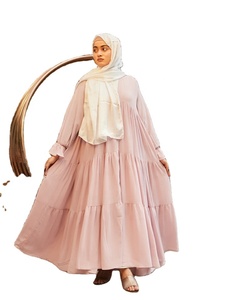 Nouvelle Abaya personnalisée, vêtements islamiques, robes pour femmes, grandes tailles, robe longue musulmane élégante à manches à volants, Abaya pour femmes - Product Image 2