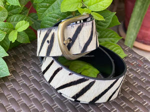 Ceinture en cuir véritable fourrure en cuir gaufré ceintures Vintage Casual ceintures en cuir - Product Image 2