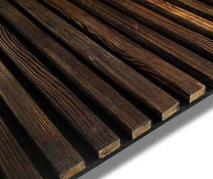 Panneaux acoustiques en bois écologiques Akupanel modernes et personnalisés, avec lattes en placage, réduction du bruit de 80 %, pour écoles, espaces extérieurs et salons. - Product Image 2