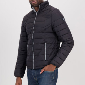 Custom OEM Printed Canvas Stand Collar Hooded Puffer <b>Jacket</b> Men Custom Pockets Front Multi Colors High Quality Winter Breathable - Product Image 3