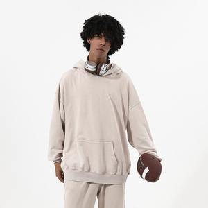 เสื้อสเวตเตอร์ซักหินแบบลำลองแบบสวมหัวเสื้อมีฮู้ดโอเวอร์ไซส์ผ้าเทอร์รี่พิมพ์ลายไซส์วินเทจ - Product Image 6