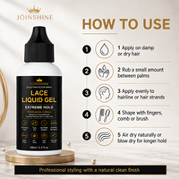 Gel Coiffant Liquide en Gros pour Perruques à Dentelle, Fixation Forte, Contrôle des Bords, Fournisseur en Gros