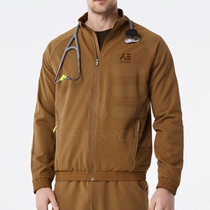 Blouson de travail pour homme respirant, couleur unie, fermeture éclair intégrale, en Spandex/Polyester, haute qualité, à prix avantageux et très vendu - Product Image 1
