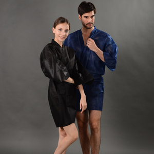 Kimono desechable no tejido de nailon y poliéster, bata de SPA para suministros de belleza, bata de sauna - Product Image 2