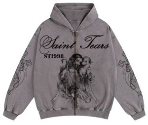 Sudadera con Capucha Extra Grande Hecha en Fábrica, con Hombros Caídos, Diseño Personalizado y Logotipo Impreso, Sudadera de Mezcla de Algodón para Hombre - Product Image 6