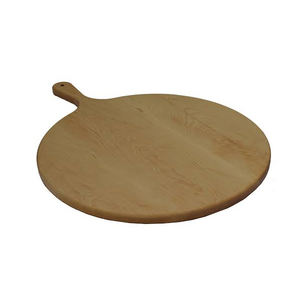 Plateau de service à pizza moderne avec poignée en métal Forme ronde Planche à découper en bois Offre Spéciale Planche à pizza en acacia Planche à charcuterie - Product Image 1