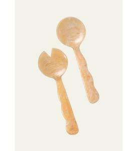 Cuillère et fourchette à salade en résine décorative, moderne, écologique, décoration de fête, décoration de la maison, haut de gamme, fait main - Product Image 1