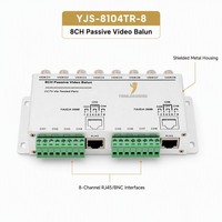 YJS 8104TR 8 Balun vidéo passif multicanal HD UTP pour caméra CCTV, transceiver BNC RJ45 pour paire torsadée