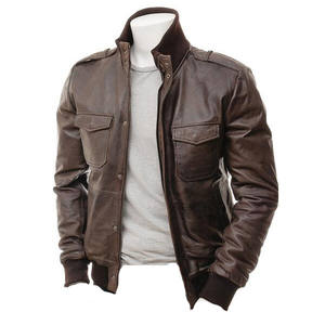 Chaquetas de cuero cómodas de alta calidad para hombre, tela de lona con logotipo personalizado, acabado transpirable a prueba de viento para la temporada de invierno baja - Product Image 2