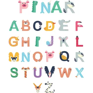 Vinilo Decorativo 3D con Letras de Animales para Habitación de Bebés y Niños, para Decoración de Sala de Estar y Baño, Material de Vinilo para Uso Doméstico - Product Image 4