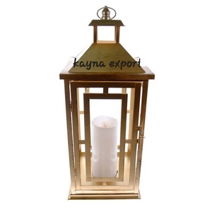 Luxury Handmade <b>Gold</b> Metal Decorative <b>Lantern</b> for Indoor Outdoor Christmas Wedding Decorations Manufactured Indoor Outdoor - Product Image 1
