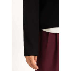 Suéter Cárdigan Minimalista para Mujer, Corte Relaxed, 100% Viscosa, con Contraste de Color, WM-SWT-WS25-054 - Product Image 3