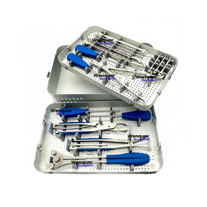 Système de plaque pour la colonne lombaire, ensemble d'instruments chirurgicaux, acier inoxydable, utilisation hospitalière formelle, boîte en aluminium médicale chirurgicale Wenquar - Product Image 1