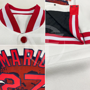 Haute qualité hommes Style décontracté col montant Letterman Varsity veste 100% coton coupe-vent et chaud hiver prix raisonnable - Product Image 2