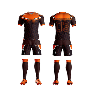 Conjunto de camiseta de fútbol de secado rápido personalizado para hombre Kit de fútbol sublimado con diseño de llama negra y roja con pantalones cortos y calcetines - Product Image 6