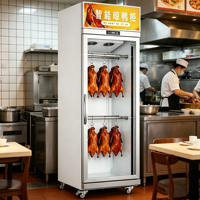 Armoire de séchage à l'air vertical en verre pour viande, poulet rôti et canard