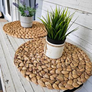 Round woven water hyacinth <b>placemat</b> Eco friendly products Made in Vietnam <b>Table</b> decoration Woven <b>Placemat</b> Wholesale - Product Image 3