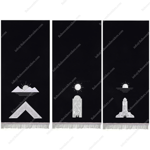 Funda para Pedestal de Caballería Masónica Bordada a Mano con Tres Hilos de Oro, Conjunto Premium BAHOO EMBROIDERS - Product Image 6