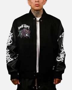 Chaqueta universitaria de lana para hombre de invierno cálido de nuevo diseño, chaqueta universitaria con botones y cierre de cuello acanalado, chaqueta universitaria de bombardero de béisbol Letterman - Product Image 3