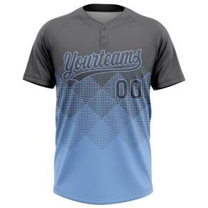 Maillot de softball personnalisé haut de gamme à deux boutons, impression numérique, coupe professionnelle, 100% polyester respirant - Product Image 1