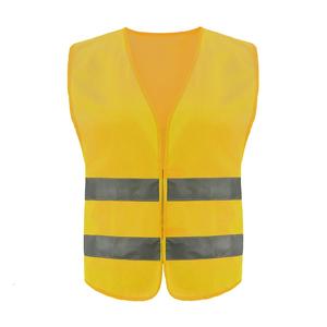 Gilet de sécurité sans manches unisexe à fermeture éclair multi-poches T-shirts en coton de grande taille pour hommes pour la course à pied Cyclisme Construction - Product Image 2