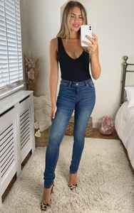 Pantalones Vaqueros Holgados de Algodón Bordados 2T EOutfit para Mujer, Estilo Moderno Y2K Gótico Emo Alternativo Skater de MS Handicraft - Product Image 2