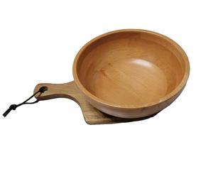 Bol génial couleur marron bois naturel fini utilisé pour la maison hôtel ustensiles de cuisine vaisselle cuisine sûre et forme tendance en bois - Product Image 3