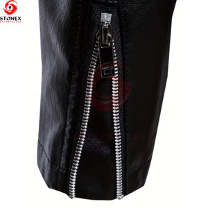 2025 Winter Fashionable Biker Style PU Leather <b>Jacket</b> <b>Plus</b> <b>Size</b> Men <b>Waterproof</b> Windproof Quick Dry Zipper Slim High Street - Product Image 4