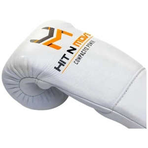 Hot Selling Custom Made Professional Kick Boxing Muay Thai Leather Training <b>Gloves</b> Full Finger Non-Slip <b>Moisture</b> Wicking Lace-Up - Product Image 2