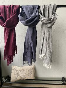 Best Quality Linen Scarf Women Mens Wrap Gift Softened Scarf with Fringe and Finished Hem in 31 Colors - Product Image 6