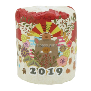 2023 Japanese-Made 'Happy New Year' Eco-friendly Recycled Pulp <b>Toilet</b> Tissues Hot Selling 1R 27.5m W Wholesale <b>Toilet</b> <b>Roll</b> Gift - Product Image 4