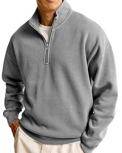 Sudadera de Forro Polar con Media Cremallera y Logotipo Personalizado para Hombre, Manga Larga, Estampado Digital, Estilo Casual Urbano para Uso Diario y Deportivo - Product Image 5