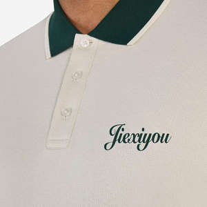 Polos Personalizados de Alta Calidad con Cuello Acanalado, Uniformes con Logotipo Bordado, Polos Lisos para Golf, Camisetas Polo Blancas para Hombre - Product Image 3