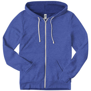 Sweat à capuche unisexe en molleton biologique fabriqué aux États-Unis, avec fermeture éclair complète, en toile 3909 - Product Image 5