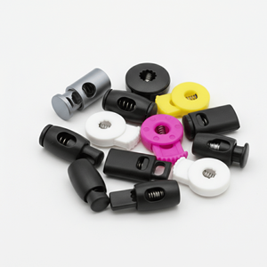 ตัวล็อคเชือกพลาสติก PP แบบทาสี ตัวรัดเชือกแบบปรับได้ ขนาดปรับแต่งได้ สำหรับใช้กับเสื้อผ้า ยี่ห้อ HXZY สำหรับงานเย็บปักถักร้อย - Product Image 4