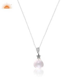 Collar con Colgante de Cristal de Cuarzo Natural, Diseño Moderno 2026, Fabricante de Joyería de Diseño Personalizado - Product Image 3
