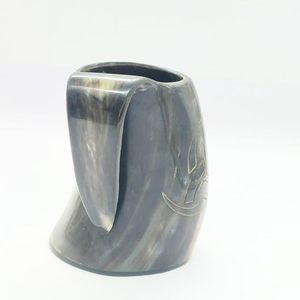 Authentique cornes à boire viking avec support en cuir, cornes à boire polies à la main pour les célébrations de style médiéval, pour les bars de clubs - Product Image 5