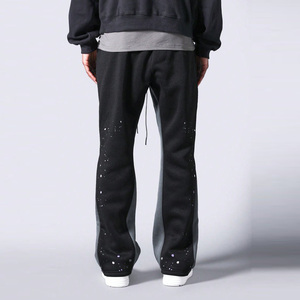 Men's Casual Sport Fleece Sweatpants High Cotton Autumn Flared <b>Jogger</b> Style Multi-Pockets Custom Logo <b>Stacked</b> Wholesale - Product Image 2