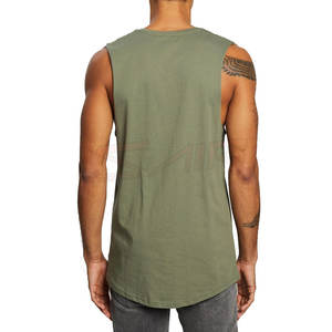 Camisetas de gimnasio de entrenamiento de algodón de primera calidad para hombre, camiseta sin mangas de talla grande con logotipo personalizado, venta al por mayor, estilo informal de verano para culturismo - Product Image 3