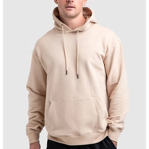 Vente en gros Streetwear uni pour hommes sweats à capuche logo personnalisé sweats à capuche surdimensionnés en coton lourd - Product Image 2
