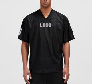 À la mode unisexe goutte épaule équipe maillot imprimé Polyester col en v respirant maille à manches courtes cousu Hockey sur glace équipe personnalisée - Product Image 2