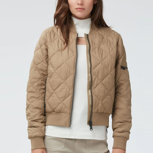 New Design Women <b>Quilted</b> Satin Bomber Jacket Breathable Windproof <b>Winter</b> Trendy Look Durable Quality Custom Logo Hot Selling - Product Image 2
