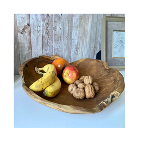 Bol à fruits en bois Décor de ferme avec différentes formes faisant du bois Bol à fruits en pâte d'Inde - Product Image 4