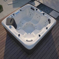 Vente en gros de spas de nage et de bains à remous extérieurs en acrylique de haute qualité pour 6 personnes, design tendance, pour hôtels et familles