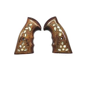 Smith Wesson compatibile K, L, N telaio madreperla intarsio in legno impugnatura Mod23 - Product Image 2