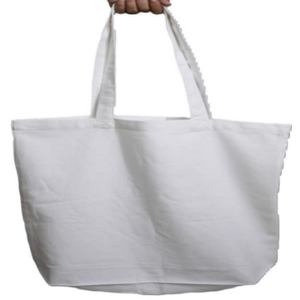 Bolsa grande de lona de algodón orgánico 100% al por mayor, bolsa de compras reutilizable con cremallera, Impresión de logotipo personalizable para uso diario en comestibles - Product Image 5