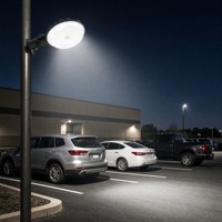 Lampe de grange LED 100W du crépuscule à l'aube, lumière de sécurité étanche IP65 avec cellule photoélectrique, CCT réglable 3500K/4000K/5000K, montage mural