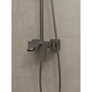 HERA Rainshower System with Single-lever Shower Mixer <b>Set</b> 8303 Gun Metal <b>Square</b> Rain Shower Head - Product Image 3